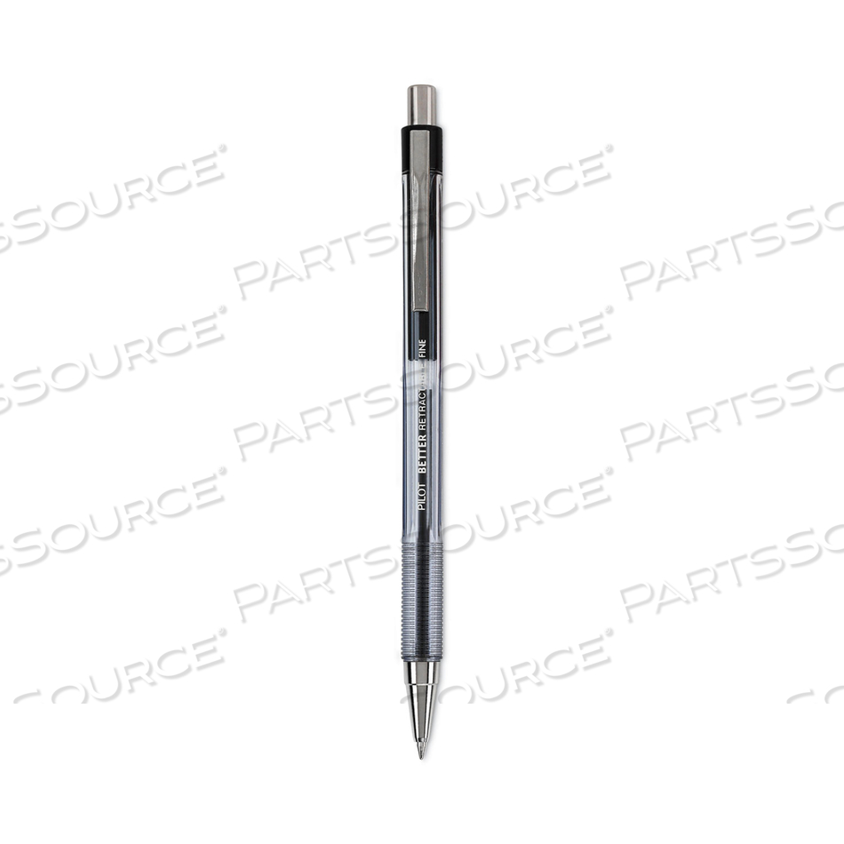 OEM#: 30000BETTER BALLPOINT PEN, RETRACTABLE, FINE 0.7 MM, BLACK INK, SMOKE BARREL, DOZEN by Pilot