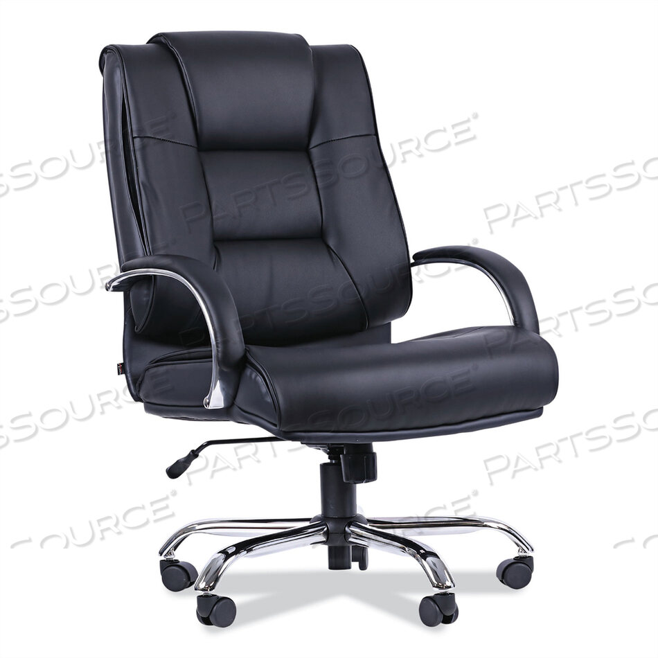 OEM#: ALERV44LS10CALERA RAVINO BIG/TALL HIGH-BACK BONDED LEATHER CHAIR, HEADREST, SUPPORTS 450 LB, 20.07 TO 23.74 SEAT, BLACK, CHROME BASE by Alera