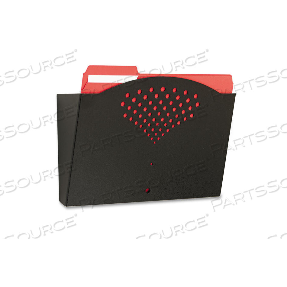 OEM#: 3170BLSTEEL WALL POCKET, LETTER SIZE, 12 X 3 X 9, BLACK by Safco