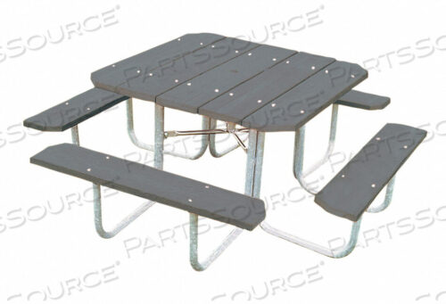 OEM#: PB 4GRASQPICADAPICNIC TABLE 76 W X63 D GRAY by UltraSite