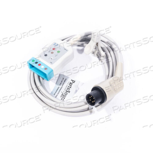 Replaces Advantage Medical Cables, Inc (AMC a LifeSync Company) CB-82516R5 LEAD 10 FT DATEX 300 SERIES SHIELDED ECG CABLE