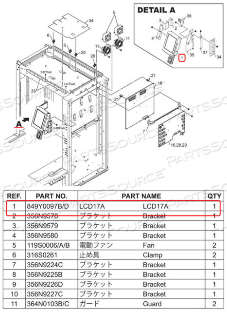 OEM#: F849Y0097EDISPLAY PANEL by FUJIFILM Healthcare Americas Corporation
