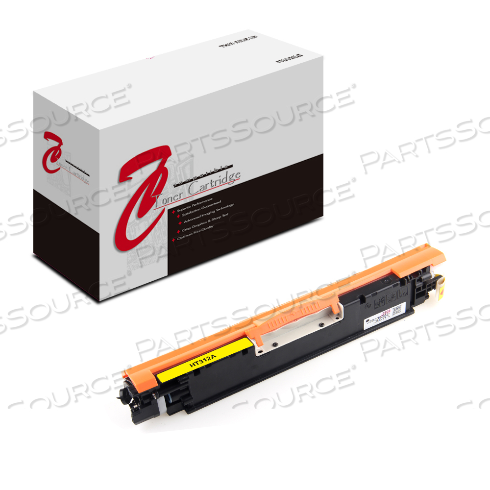 Replaces HP (Hewlett-Packard) CE312ATONER CARTRIDGE, REPLACEMENT FOR HP 126A COLOR LASERJET CP1020, CP1025NW, MFP M175NW, M275 YELLOW (1,000 YIELD)