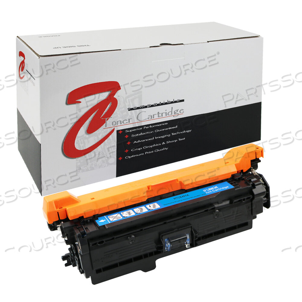 Replaces HP (Hewlett-Packard) CE401ATONER CARTRIDGE, REPLACEMENT FOR HP LASERJET ENTERPRISE 500 COLOR M551 DN, HP LASERJET ENTERPRISE 500 COLOR M551 N, HP LASERJET ENTERPRISE 500 CO