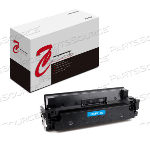Replaces HP (Hewlett-Packard) CF411ATONER CARTRIDGE, REPLACEMENT FOR HP 410A COLOR LASERJET PRO M452, MFP M477 CYAN (2,300 YIELD)