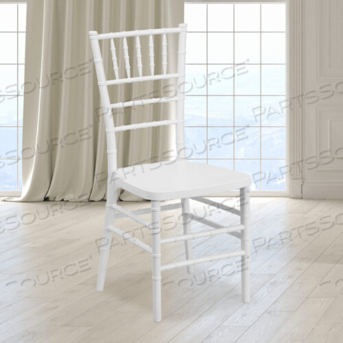 OEM#: LE-WHITE-GGHERCULES PREMIUM SERIES MATTE WHITE RESIN STACKING CHIAVARI CHAIR by Flash Furniture