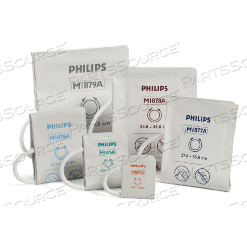 Replaces Philips Healthcare M1876ADISPOSABLE NIBP CUFF, SMALL, 16 TO 28 CM, LIGHT BLUE, BAYONET, ADULT, 1 TUBINGS