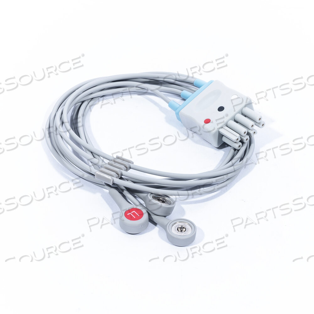 Replaces Nihon Kohden America BR-913PA3 LEAD TWIN PIN ECG CABLE