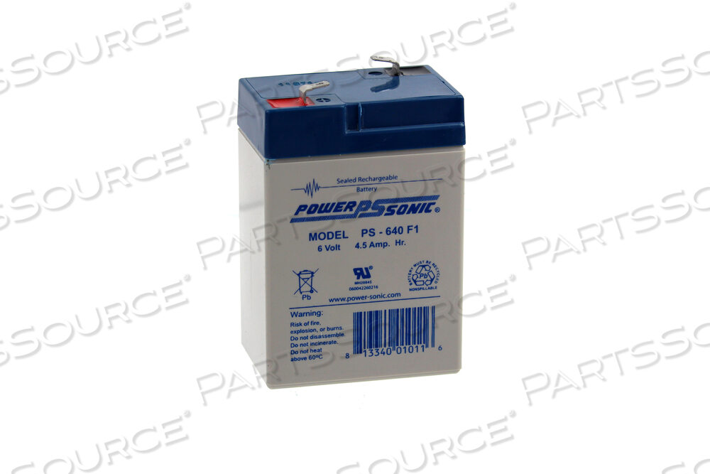 Replaces Panasonic / Matsushita Electric Industrial Co, Ltd LC-R064R5PBATTERY, 4.5 AH, SLA/VRLA, 6 VDC, T1/T2