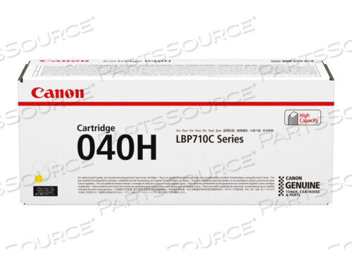 Replaces Canon (Consumer Electronics) 0455C001TONER CARTRIDGE, REPLACEMENT FOR CANON (CRG-040H) COLOR IMAGECLASS LBP712CDN HIGH YIELD YELLOW TONER CARTRIDGE
