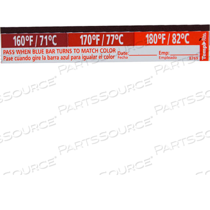 OEM#: 8769LABEL, TEMPERATURE, 160/170/180 by Taylor