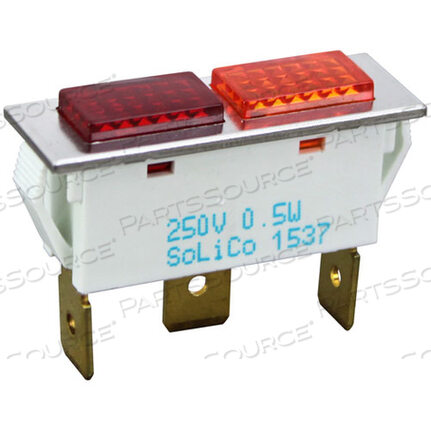 Replaces Vulcan Technologies 00-345751-00002SIGNAL LIGHT3/8 X 1-5/16 RED/AMBER