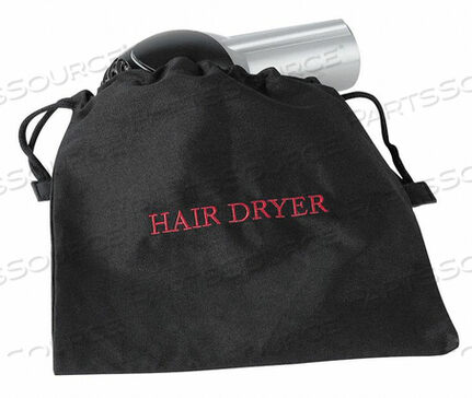 OEM#: HDBAGHAIR DRYER BAG 12X12IN BLACK COTTON/POLY by Hospitality 1 Source