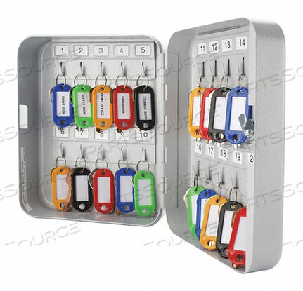 OEM#: CB12482KEY LOCK BOX WITH KEYED LOCK - 20 KEY CAP. 6-1/4 X 3 X 8 GRAY by Barska