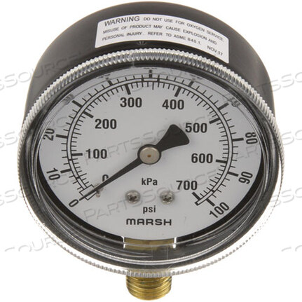 Replaces Star Manufacturing A12424PRESSURE GAUGE 2-1/2, 0-100PSI