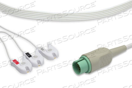 Replaces Advantage Medical Cables, Inc (AMC a LifeSync Company) CB-61396RHEALTHCARE 3 LEAD 10 FT ECG CABLE