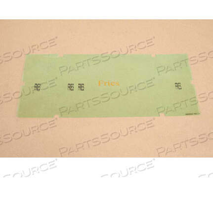 OEM#: A6085503LABEL,OVRELAY HOOTERS FRIES by Pitco