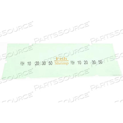 OEM#: A6085505LABEL,OVRELAY HOOTERS FISH/SHRIMP by Pitco