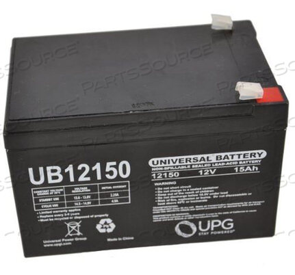 Replaces Unipower Corporation B00601BATTERY, SEALED LEAD ACID, 12V, 15 AH