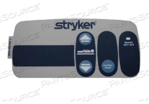 HEAD END SIDE RAIL OUTER LEFT CARDIAC CHAIR TV LABEL - BLUE