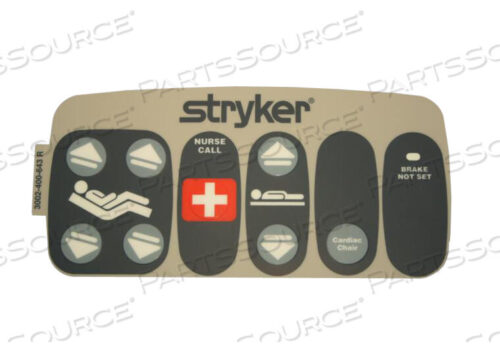 OEM#: 3002400643OUTER RIGHT NURSE CALL LABEL, BLUE W/GATCH/FOWLER by Stryker Medical