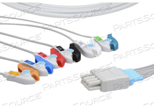 Replaces Advantage Medical Cables, Inc (AMC a LifeSync Company) LW-BR-906PA6 LEAD 3 FT GRABBER PINCH ECG CABLE