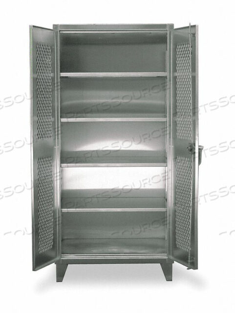 OEM#: 36-V-244SSHEAVY DUTY CABINET - STAINLESS STEEL WITH VENTILATED DOORS 36 X 24 X 78 by Strong Hold