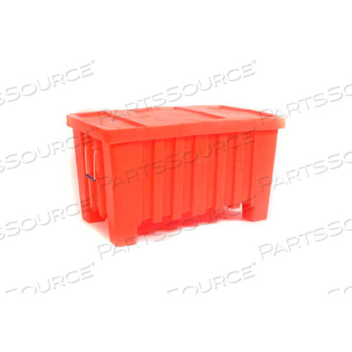 OEM#: MTW2-ORFORKLIFTABLE BULK SHIPPING CONTAINER MTW-2 WITH LID - 43L X 26-1/2W X 24H, ORANGE by Myton Industries