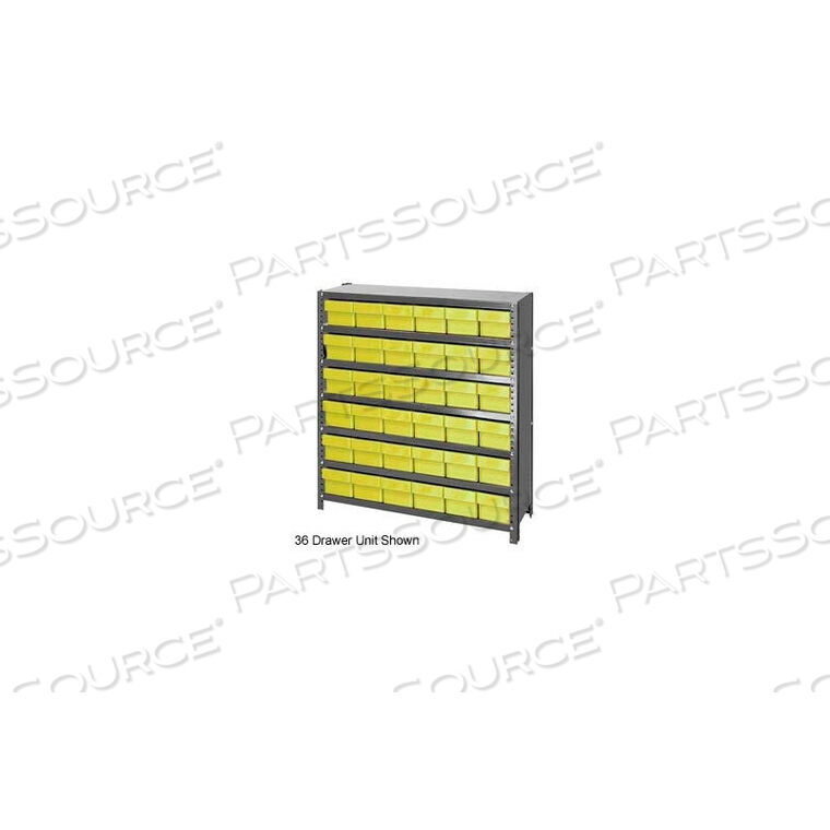 OEM#: CL1839-604YLCL1839-604 CLOSED SHELVING EURO DRAWER UNIT - 36X18X39 - 54 EURO DRAWERS YELLOW by Quantum Storage Systems