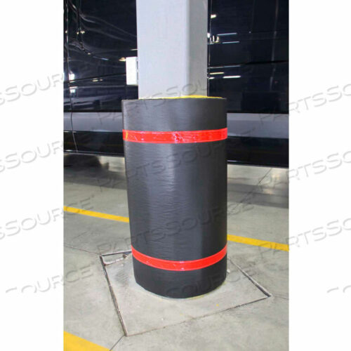 OEM#: CW-72-BKR44H X 72W SOFT NYLON COLUMN PROTECTOR - BLACK COVER/RED TAPES by Innoplast, Inc