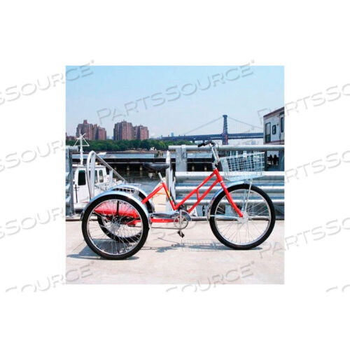 OEM#: ADB-3CB-BLACKADAPTABLE TRICYCLE 500 LB CAP. 3 SPEED COASTER BRAKE WITH REAR WIRE BASKET BLACK by Worksman Trading Corp
