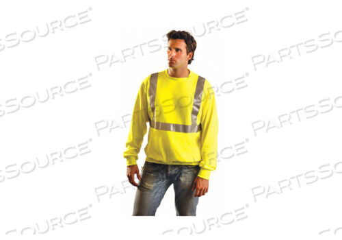 OEM#: LUX-SWTL-Y2XCLASSIC LIGHTWEIGHT CREW SWEATER, CLASS 2, HI-VIS YELLOW, ANSI, CLASS 2, 2XL by Occunomix