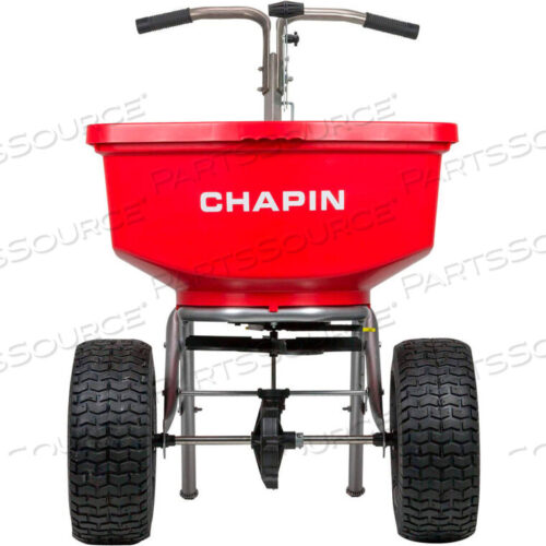 OEM#: 8400C100 LB. STAINLESS STEEL PRO SERIES TURF SPREADER WITH SPREAD PATTERN CONTROL by Chapin International