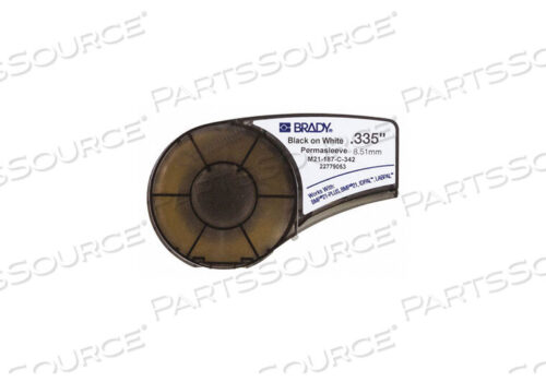 OEM#: M21-187-C-342BMP21 SERIES PERMASLEEVE WIRE MARKING SLEEVES, 3-16 DIA X 7L, BLACK-WHITE by Brady Americas