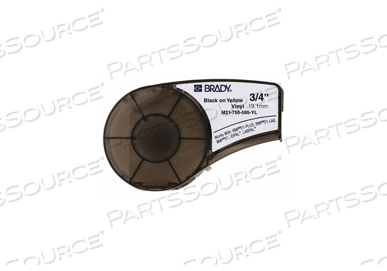 OEM#: M21-750-595-YLBMP21 SERIES INDOOR-OUTDOOR INDUSTRIAL VINYL LABELS, 3-4W X 21L,, BLK-YLW by Brady Americas