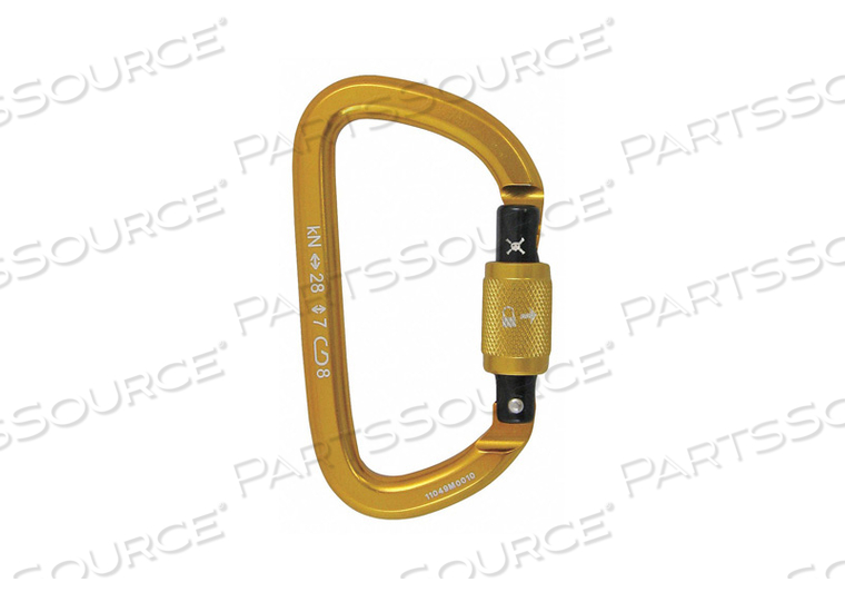 CARABINER SCREWLOCK ALUM STRENGTH 28 KN