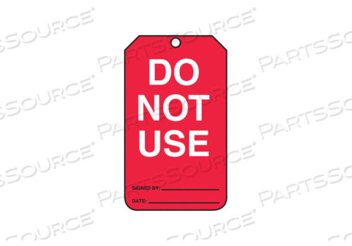 OEM#: MGT219CTPDO NOT USE TAG, PF-CARDSTOCK, 25/PACK by Accuform Manufacturing, Inc.