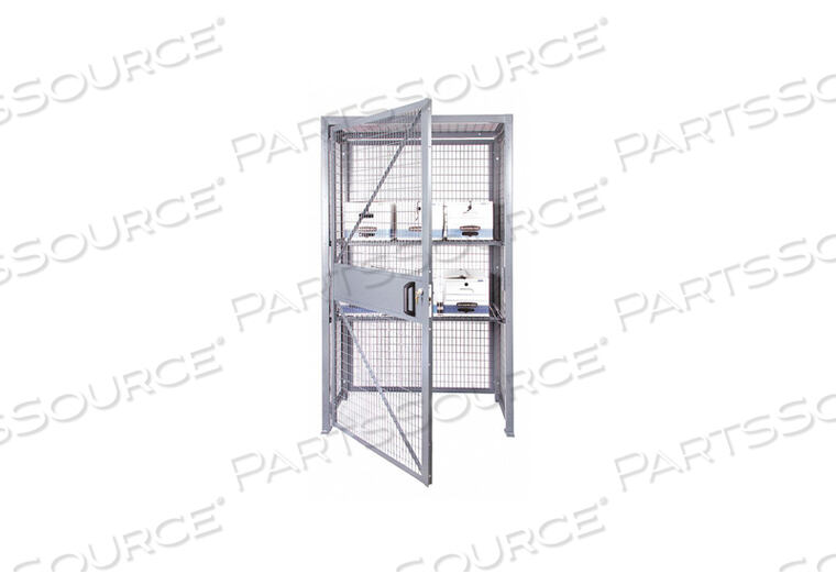 OEM#: LPC-4830-7STOR-MORE 1 DOOR LOSS PREVENTION SECURITY CABINET, 48WX30DX84H, GRAY,ASSEMBLED by Folding Guard
