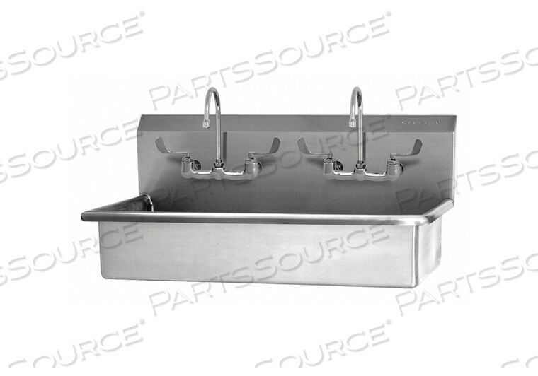 OEM#: 54WFL-0.52-PERSON WALL MOUNT WASH STATION WITH FAUCETS, LOW-FLOW 0.5 GPM by Sani-Lav