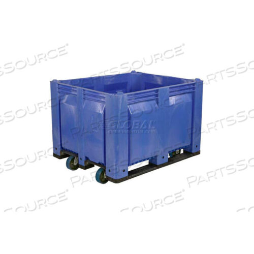 OEM#: C40SBL1-C1PALLET CONTAINER SOLID WALL W/ 6INCH CASTERS 48X40X31 BLUE 1500 POUNDS CAPACITY by Decade Products