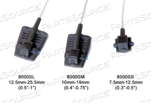 Replaces Nonin Medical 8000SMREUSABLE SPO2 SENSOR, 2.5 MM, TPU JACKET, GRAY, PEDIATRIC, MEETS ISO, IEC