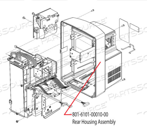 REAR COVER SERVICE KIT WITH M04-021024 LARGE WASHER, DA6H-20-22831 FOOT CUSHION, M04-000802 FLAT WASHER, M04-003105 TAPPING SCREW