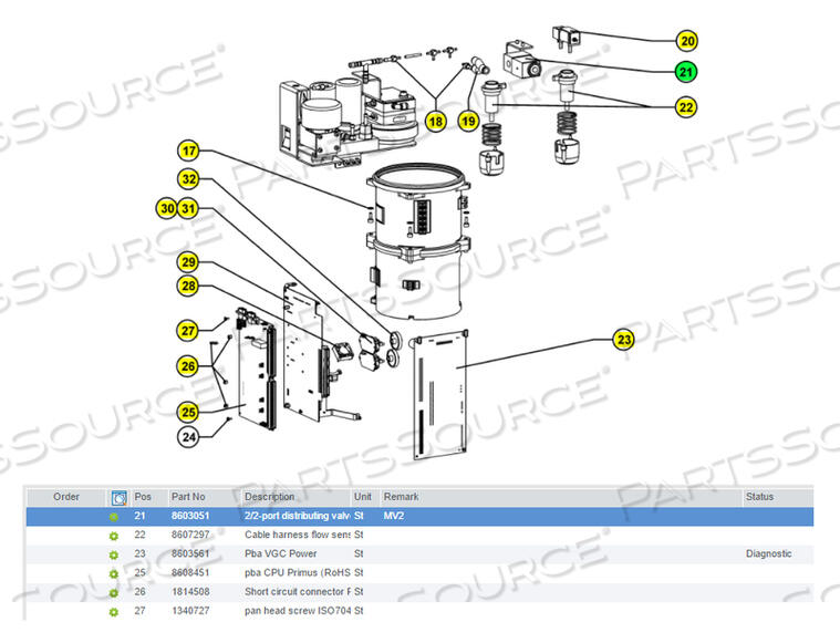 OEM#: 8603051DISTRIBUTING VALVE, 2/2 WAY by Draeger Inc.