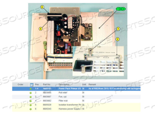 OEM#: 8605505PRIMUS POWER PACK by Draeger Inc.