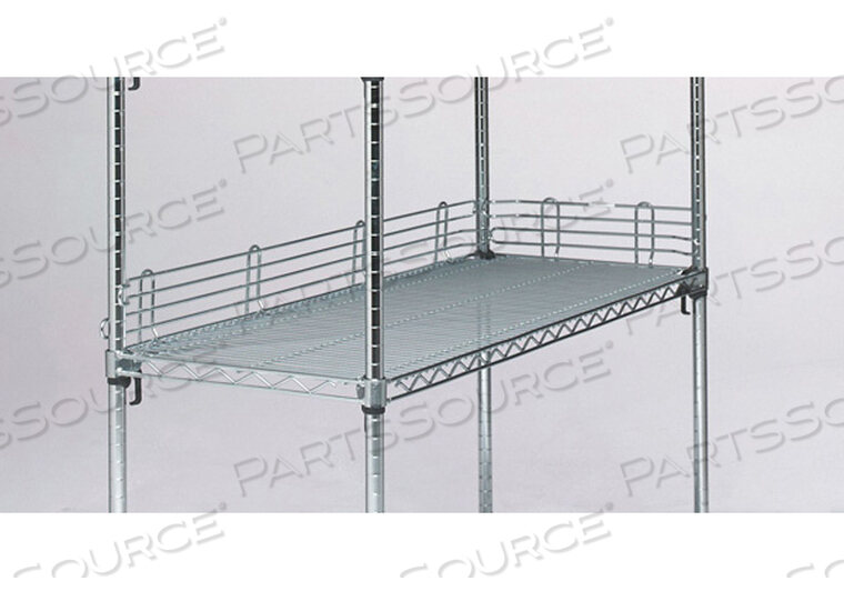 OEM#: L48N-4SMETRO L48N-4S SUPER ERECTA 4 HIGH STACKABLE LEDGE FOR WIRE SHELVING, STAINLESS, 48 by Intermetro Industries (Emerson)