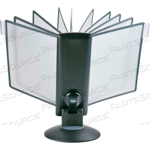 OEM#: FDS031LBVIEW-ADJUST ROTARY REFERENCE ORGANIZER, 10 PANEL, BLACK by Aidata