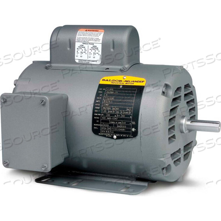 OEM#: L1200MOTOR, .17HP, 1725RPM, 1PH, 60HZ, 48, 3408L, OPEN, F1 by BALDOR
