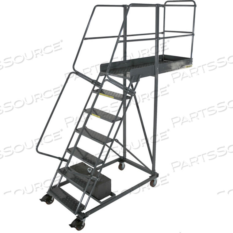 OEM#: CL-6-28-P6 STEP STEEL CANTILEVER LADDER -28 OVERHANG, PERFORATED TREAD by Ballymore
