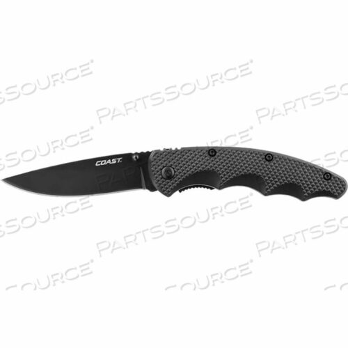 OEM#: LX3153-1/4 7CR17 STAINLESS STEEL BLADE LINER LOCK FOLDING KNIFE W/ NYLON HANDLE by Coast