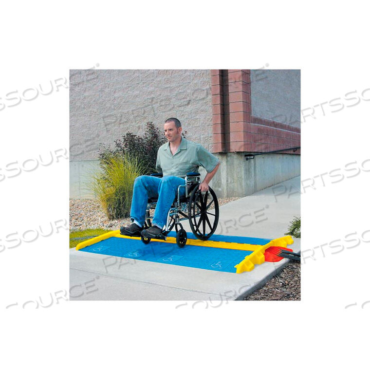OEM#: CPRP-3GD-DO-BLUCROSS GUARD ADA COMPLIANT RAMPS FOR GUARD DOG 3 CH DROP OVER - BLUE by Checkers